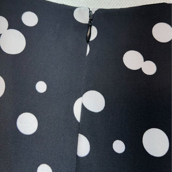 NWT Jessica Howard Womens A-line Midi Dress Size 8 Missy Black White Polka Dots - Picture 15 of 15